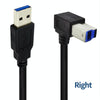 JUNSUNMAY USB 3.0 A Male to USB 3.0 B Male Adapter Cable Cord 1.6ft/0.5M for Docking Station, External Hard Drivers, Scanner, Printer and More(Right)