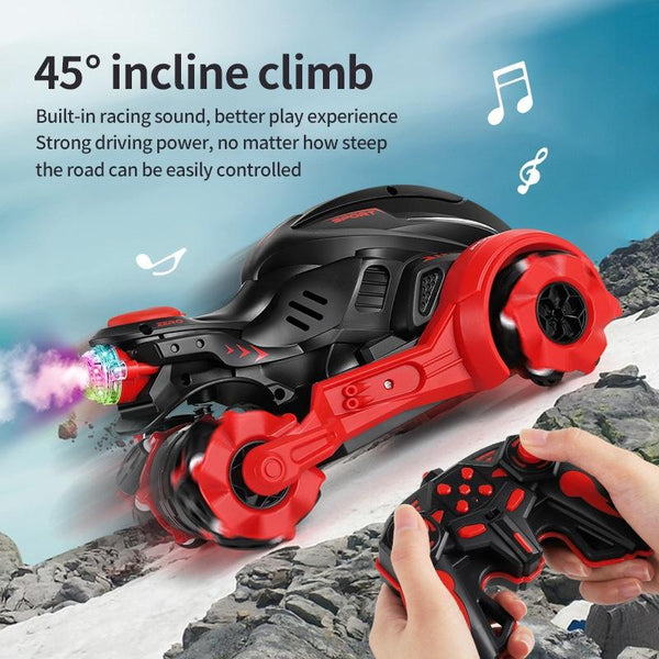 Remote Control Spray Four-wheel Drive Lateral Drift Stunt Car(Blue)