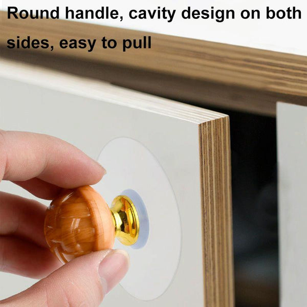 Hole-free Wardrobe Handles Drawer Glass Door Adhesive Household Round Handle, Spec: L