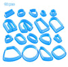 18 In 1 Soft Clay Earring Molds DIY Handmade Clay Cutter Clay Earrings Making Molds(Blue)