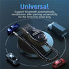 W8 With Telescopic Cable Car Audio Adapter Bluetooth Receiver FM Transmitter