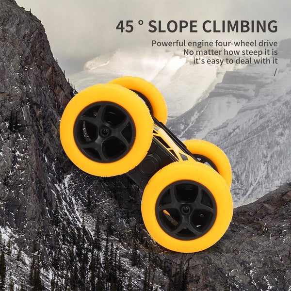 1:24 Double-Sided Stunt Car Rotating Tumbling And Twisting Stunt Car RC Climbing Children Remote Control Car(Sky Blue)