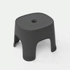 Household Bathroom Row Stools Plastic Stools Thickened Low Stools Square Stools Small Benches, Colour: Black Adult