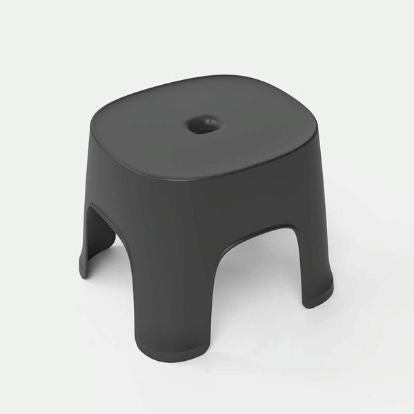 Household Bathroom Row Stools Plastic Stools Thickened Low Stools Square Stools Small Benches, Colour: Black Adult