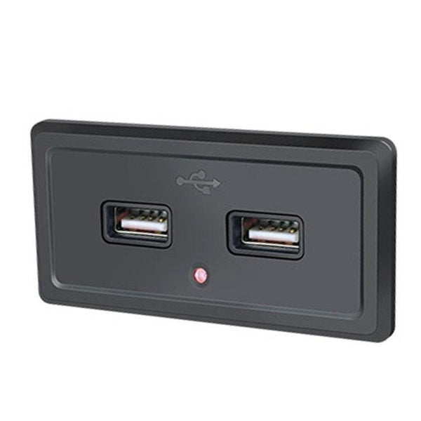 12V24V Route Bus Dual USB Charging Input Car Charger(Red Light)