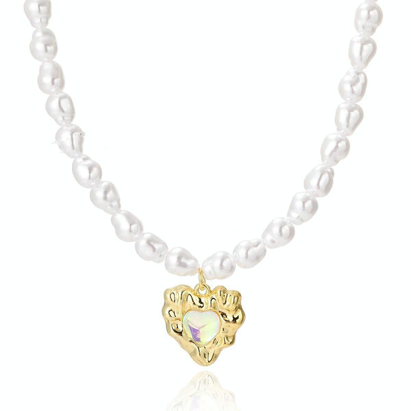 N2209-11 Colorful Love Ladies Temperament Necklace Collarbone Chain