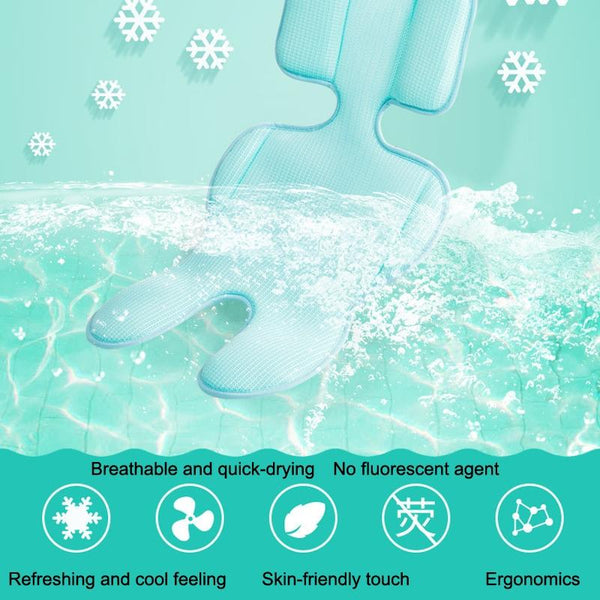 3D Baby Cart Mat Four Seasons Universal Baby Dining Chair Mat(Blue)