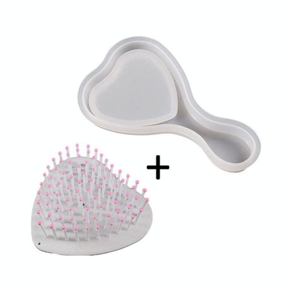 Air Cushion Comb Set Silicone Mold DIY Epoxy Resin Craft Making Mold, Spec: Heart Shape 006