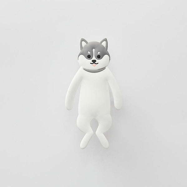 Punch-Free Cartoon Animal Hooks Wall-Mounted Seamless Wall Refrigerator Door Decorative Hooks(Dog)