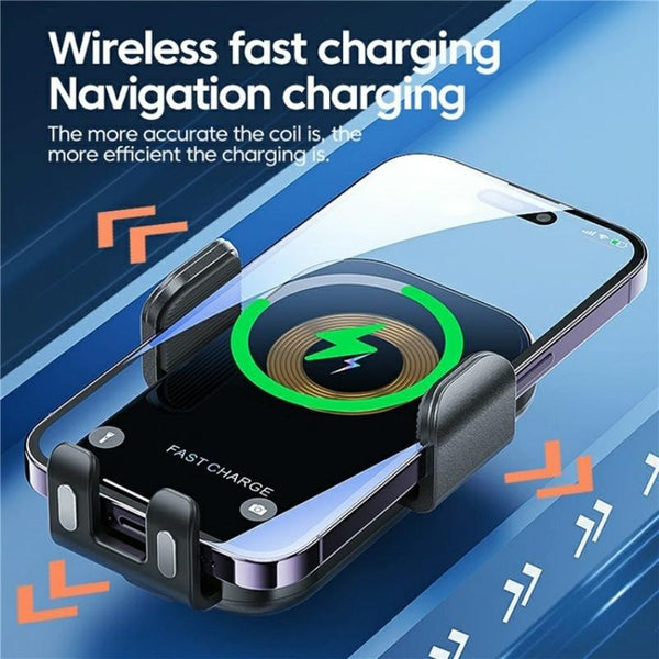 X12 Car Air Vent Touch Sensing Wireless Phone Charger Holder(Silver)