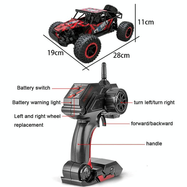 HELIWAY LR-R007 2.4G R/C System 1:16 Wireless Remote Control Drift Off-road Four-wheel Drive Toy Car(Red)