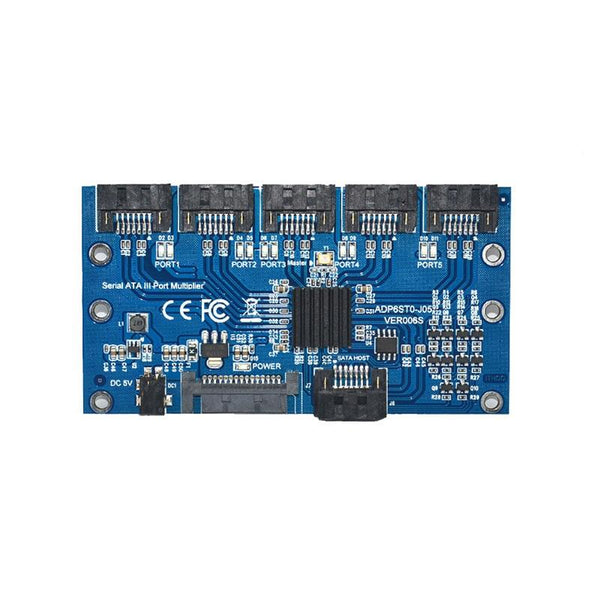 SATA3.0 6Gbps JMB575 Chip SATA Expansion Card 1 to 5 Port Riser Card