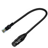 XLR 3 Pin Female to RJ45 Male Network Extension Cable for DMX-CON Controller Series, Length: 30cm(Black)