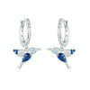 S925 Sterling Silver Platinum Plated Opal Hummingbird Women Earrings(BSE985)