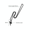 1894 Titanium Steel Men Necklace Accessories, Color: Gold Single Pendant