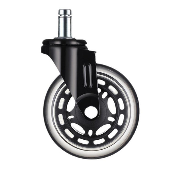 Furniture PU Universal Plug Caster Office Chair Mute Wheel, Size: 2.5 Inch