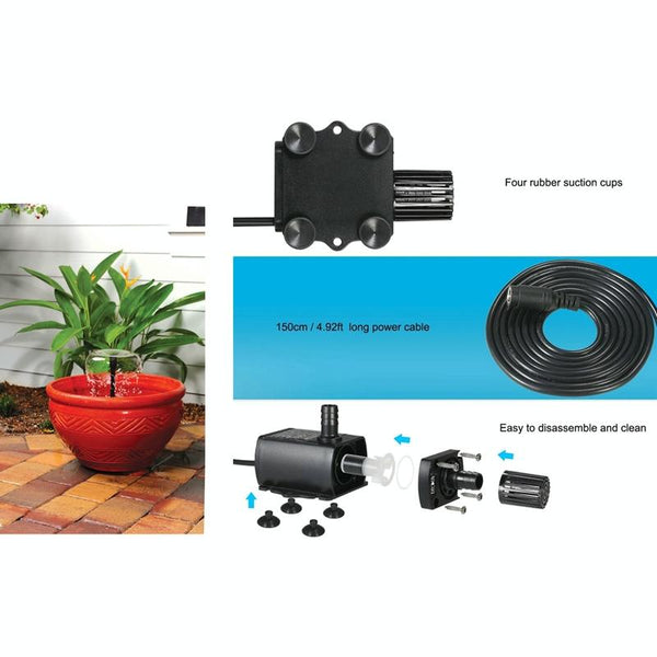 DC12V Solar Micro Brushless Cold Water Circulating Fountain Water Pump, Model: QR50H