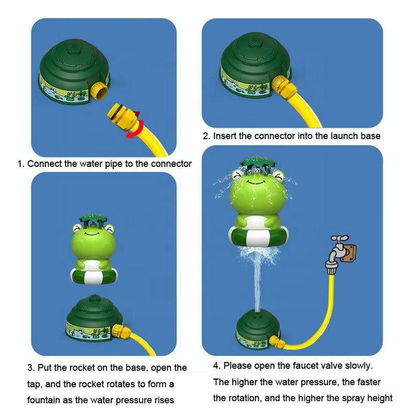 Animal Rotating Sprinkler Flying Children Water Toys, Style: Duck + 1 Joint