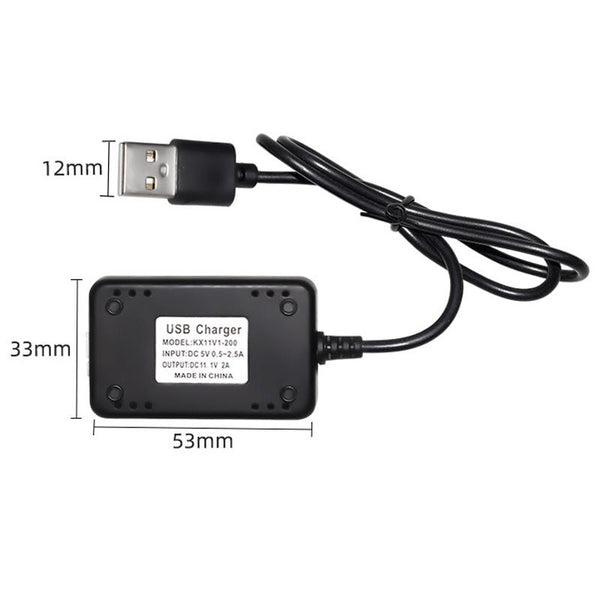 11.1V 2A 3S Output Protection Lithium Battery USB Charger With Light(XH/4P Plug)