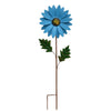 Outdoor Lawn Garden Landscape Arrangement Decorative Iron Flower Inserts(Blue)
