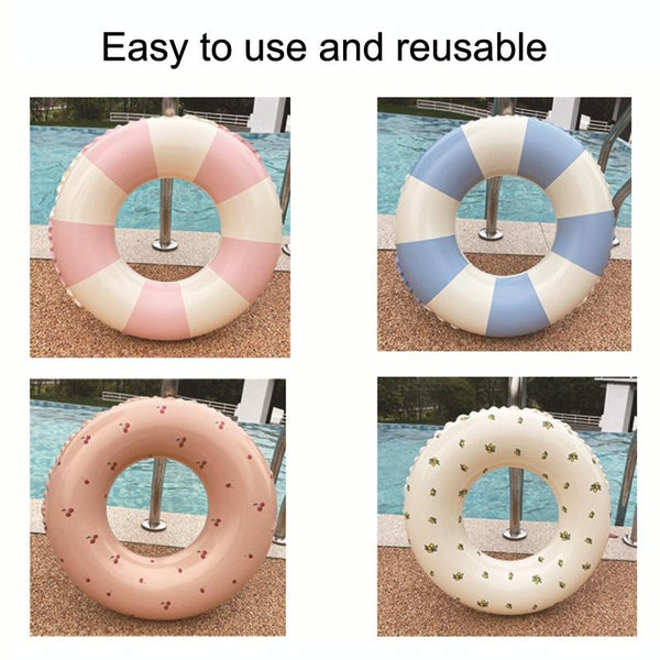 Thickened Children Swimming Ring Inflatable Underarm Ring 50cm(Cherry)
