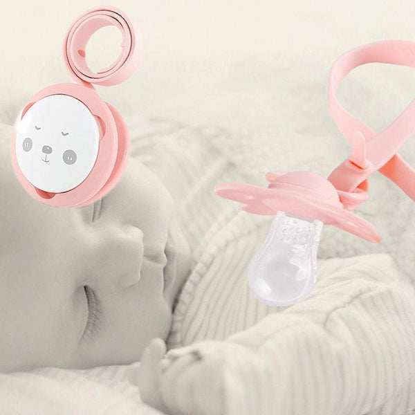 Portable Baby Cartoon Panda Pacifier Chain Soothing Teether Storage Chain(Blue)