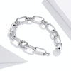 S925 Sterling Silver Paperclip Love Women Bracelet Jewelry, Size:19cm