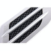 2 PCS Euro Style Plastic Decorative Air Flow Intake Turbo Bonnet Hood Side Vent Grille Cover With Self-adhesive Sticker(Silver)