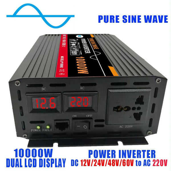 10000W (Actual 1500W) 12V to 220V High Power Car Sine Wave Inverter Power Converter