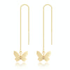 E2210-10 Butterfly Long Ear Wire Women Simple Earrings