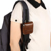 Folding Screen Mobile Phone Waist Hanging Universal Clutch Bag(Coffee)