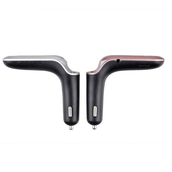 S7 Smart Digital Display Music Player Calling Car Charger, Color: Silver