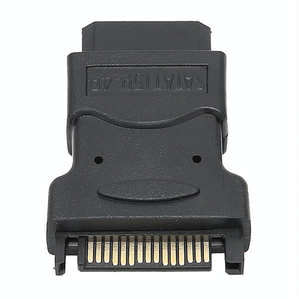 SATA 15 Pin Male to 4 Pin Female Adapter(Black)
