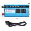 Carmaer 48V to 220V 1200W Double Socket Car Double Digital Display Inverter Household Power Converter