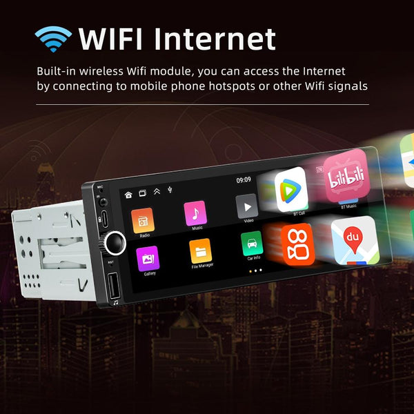 Car Universal Radio Wireless Bluetooth Hands-Free Android Navigation, Memory: 2+32G
