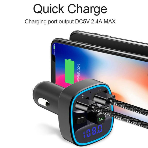 T25 Car MP3 Bluetooth Player Charger