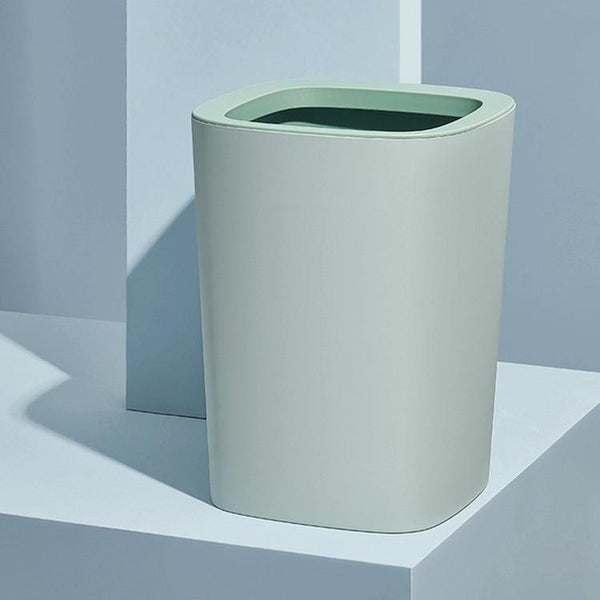 Living Room Household Large Kitchen Bathroom Trash Can with Press-ring(Blue)