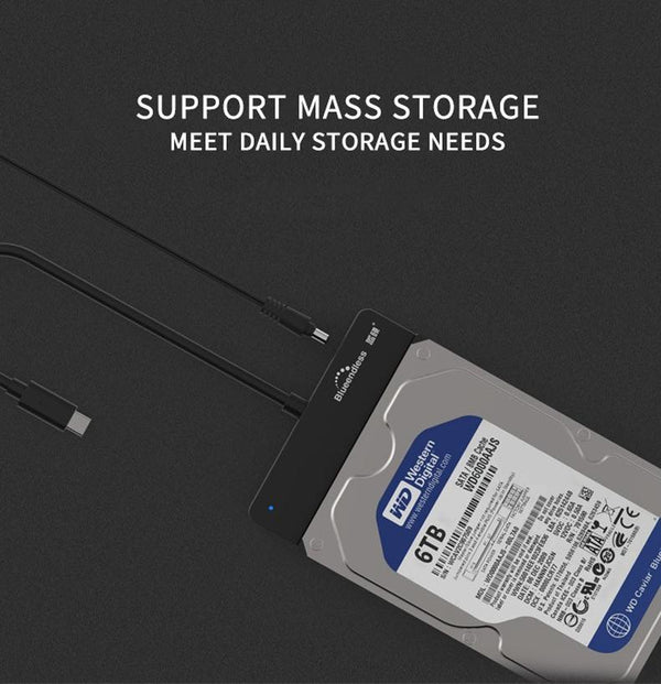 Blueendless US35 USB3.0 To SATA Adapter 2.5 / 3.5-Inch Hard Drive SSD Reader, Spec: USB3.0 AU Plug