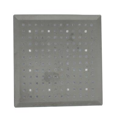 Square Temperature Sensor 3-Color (Blue / Pink / Red) LED Showerhead(Silver)