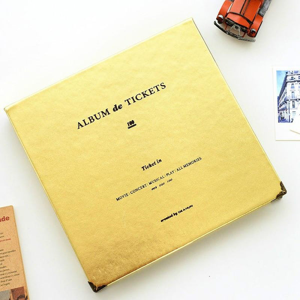Bill Storage Book Concert Tickets Movie Ticket Train Ticket Favorites Albums Book(Yellow)
