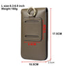 Lambskin Texture Men Phone Universal Double Lattice Waist Bag Leather Case, Size:L(Green)