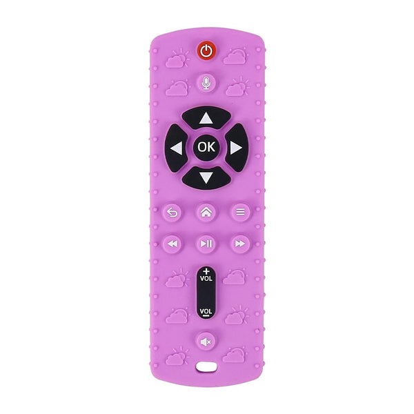 Baby Simulation Silicone Remote Control Can Press Tooth Glue Preventing Eating Hands Teething Stick, Color: 2nd Generation Pink
