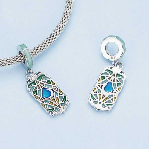 BSC758 Sterling Silver S925 Moon Tarot Colorful Bracelet Platinum Plated Beads