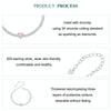 S925 Sterling Silver Plated White Gold Zirconia Ice Flower Love Bracelet(BSB167)