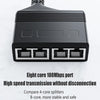 Male RJ45 4 in 1 100M Network Splitter Cable Ethernet Network Coupler