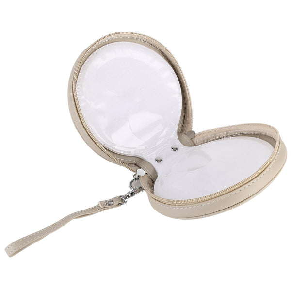 20 CD Disc Storage Case Leather Bag Heavy Duty CD/ DVD Wallet for Car, Home, Office and Travel (Beige)