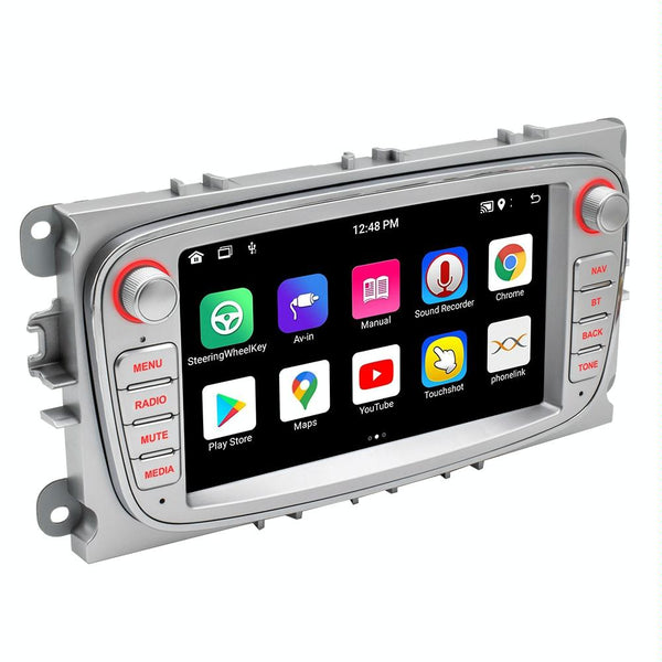 For Ford Focus 7 Inch HD Android Navigation Bluetooth RDS Radio, Size: 2+64G(Silver)