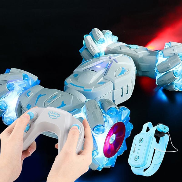 MoFun  JC06 2.4G Remote Control Torsion Stunt Car, Specifications:Dual RC(Blue)