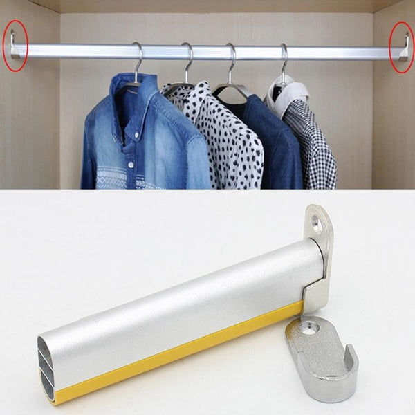 2pcs Wardrobe Closet Rod End Support Bracket Alloy Holder Hardware Furniture Accessories, Style: Normal