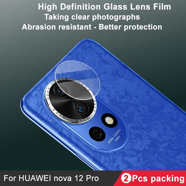 For Huawei nova 12 Pro/nova 12 Ultra 2 PCS/Set IMAK HD Glass Rear Camera Lens Film